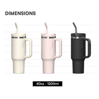 Gobelet en acier inoxydable à double paroi Hong Ling avec paille 40 oz tasse de voyage personnalisée en gros