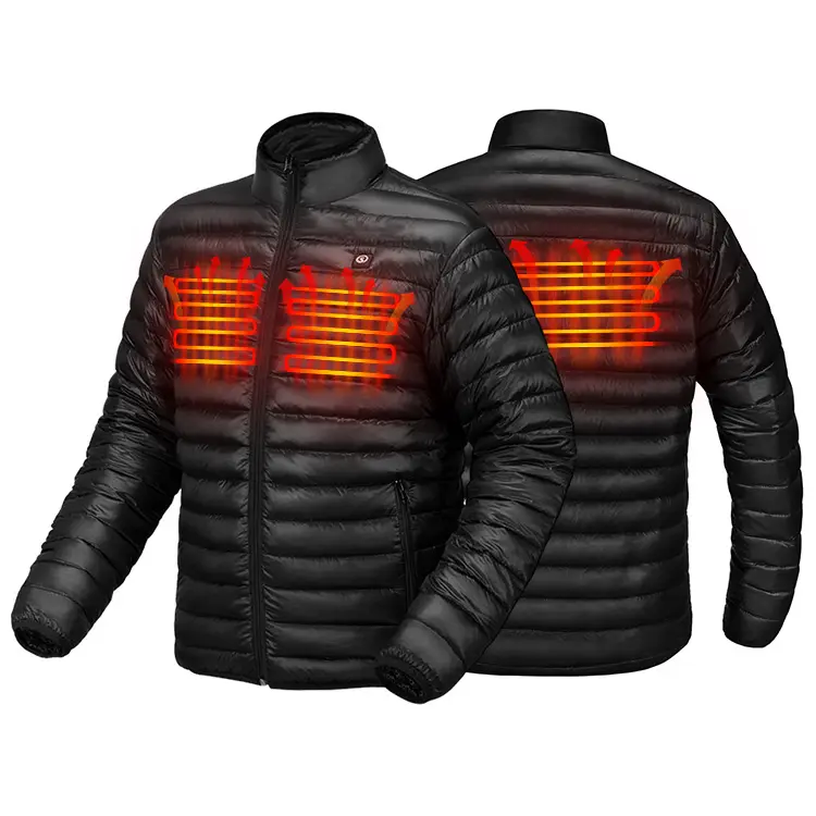 Winter Unisex Warming 7.4V Dc Opladen Elektrische Batterij Verwarming Jas Gilet Warm Verwarmde Donsjack Voor Mannen Vrouwen