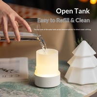 Diffuseur d'huiles essentielles USB, humidificateur, veilleuse d'ambiance de bureau, machine d'aromathérapie lumineuse colorée pour Noël