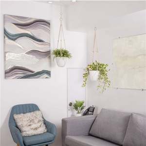 Paniers suspendus jardinières murales de balcon extérieur pour plantes d'intérieur décor en <span class=keywords><strong>rotin</strong></span> 4 pièces produits de Guangzhou faux pots tressés - Product Image 3