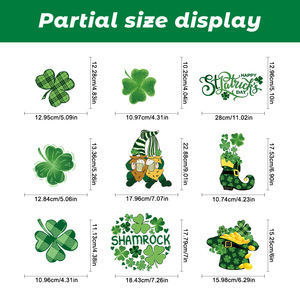 New Irish <strong>Guardian</strong> Saint Patrick's Day Hand Drawn Clover Showcase Store Glass Stickers - Product Image 2
