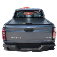 Couverture de benne télescopique rétractable en alliage d'aluminium noire pour pick-up JMC Avenue, avec verrou de hayon, lavable, sans perçage requis