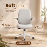 Chaise d'étude pour adolescents - Design ergonomique en maille, style moderne minimaliste, pour étudiants du collège/lycée, chaise d'écriture pour ordinateur à domicile