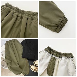 <span class=keywords><strong>Short</strong></span> cargo d'hiver pour garçon Pantalon décontracté pour enfant Moyen Large Vêtements pour enfant plus Velours épais Vêtements pour enfant - Product Image 2