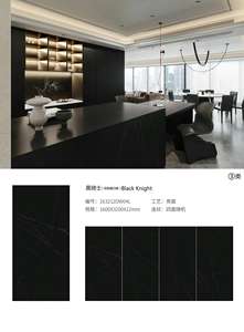 Piastrelle per pavimenti <span class=keywords><strong>in</strong></span> finto marmo Nero ceramica lucida artificiale Nero Marquina marmo lastre di pietra sinterizzata - Product Image 6