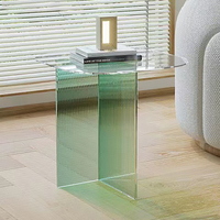 Moderner Luxuriöser Transparenter Acryl-Farbverlauf Esstisch Anpassbare Größe und Farbe für Zuhause Apartment Esszimmer-Möbel