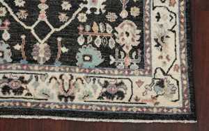 Tapis oriental turc Oushak floral géométrique de teinture végétale noué à la main 5x6 personnaliser la taille disponible - Product Image 2