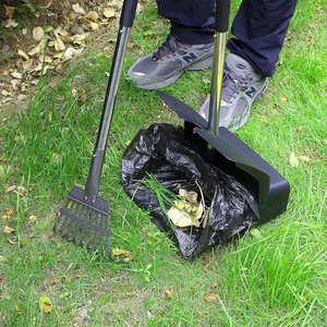 Pooper <span class=keywords><strong>Scooper</strong></span> para perros grandes, juego de pala para caca de perro de mango largo resistente, rastrillo y Papelera para caca - Product Image 2