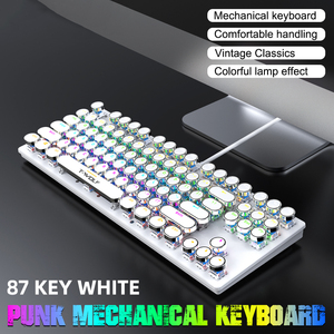 Giá Trị Cao Electroplated Punk Có Dây Bàn Phím Cơ Khí Với Đèn Đầy Màu Sắc Thích Hợp Cho Windows Chơi Game PC Chơi Game Bàn Phím - Product Image 3