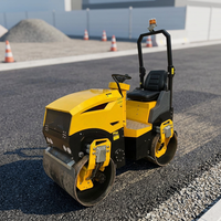 Matériel de construction : Mini-compacteur routier diesel 2, 3 et 4 tonnes, rouleau compresseur autoporté pour asphalte avec pneus en caoutchouc