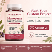 LIFEWORTH Fabricant de Gummies Bien-être Féminin pour la Ménopause sous Marque Blanche, Formule Personnalisée Supplément de Cohosh Noir et de Chasteberry en Vrac