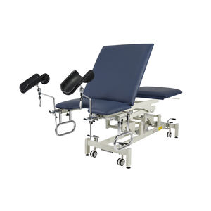 سرير فحص نسائي كهربائي بثلاثة أقسام قابل للتعديل، سرير علاج طبيعي، طاولة توليد مع مسند للقدمين - Product Image 2