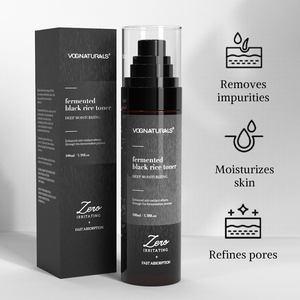 Tonique facial au riz noir fermenté OEM, eau d'essence de riz hydratante et antioxydante, soin apaisant non irritant à absorption rapide - Product Image 2
