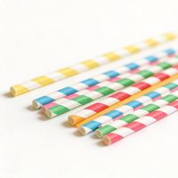 Pailles à boisson en PLA biodégradable et réutilisable, colorées, de 6 mm, 12 mm, 8,5 pouces de long, pour bubble tea