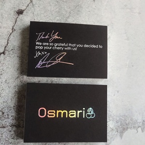 Tarjetas personalizadas de lujo, tarjetas de visita holográficas de estampado de aluminio arcoíris, sin letras - Product Image 3