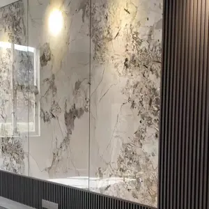 Duvar dekoratif kurulu Fiber Panel 1220X2800mm imalatı banyo renk bambu kömür ahşap kaplama