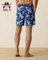 Short de bain imprimé d'été personnalisé avec cordon de serrage et doublure Short de plage de surf pour hommes Maillot de bain