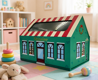 Boîte cadeau de Noël, boîte à dragées en papier, boîte à bonbons pour enfants, boîte en carton avec fenêtre, pliable, personnalisable, vente en gros, DIY, OEM
