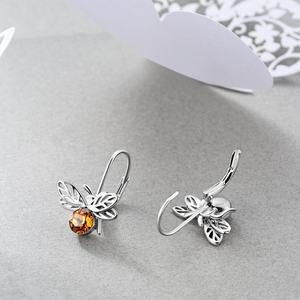 Joyería YFN, pendientes de abeja de cristal de Austria delicados de Plata de Ley 925 hipoalergénicos de alta calidad - Product Image 4