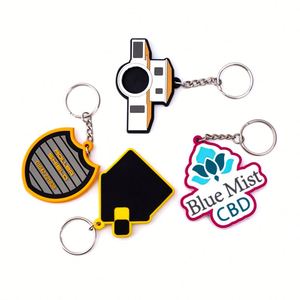 Vente en gros de porte-clés avec logo personnalisé de haute qualité en usine porte-clés en caoutchouc PVC - Product Image 2