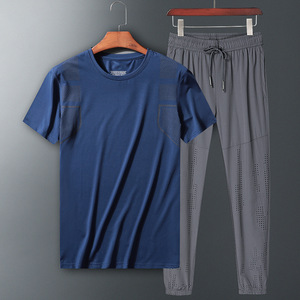 Ensemble <span class=keywords><strong>de</strong></span> <span class=keywords><strong>vêtements</strong></span> 2 pièces personnalisé <span class=keywords><strong>de</strong></span> haute qualité à séchage rapide, t-shirt à manches courtes et pantalon, <span class=keywords><strong>vêtements</strong></span> d'entraînement pour hommes, survêtements <span class=keywords><strong>de</strong></span> sport bon marché - Product Image 5