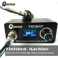 T12-942 OLED מיני הלחמה תחנת דיגיטלי אלקטרוני ריתוך ברזל DC גרסה נייד ללא חשמל אספקת QUICKO