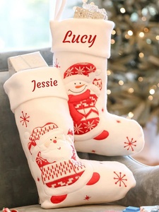 Cadeaux de décoration de Noël brodés personnalisés Bas de famille motif Père Noël <span class=keywords><strong>Chaussettes</strong></span> de Noël - Product Image 2