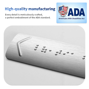 Marchepied tactile en aluminium courbé ADA Grade 2, résistant à l'abrasion, pour guidage directionnel dans les couloirs de bureau, personnalisable - Product Image 2