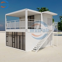 Villa préfabriquée de luxe WinFair à 2 étages pour la Tunisie, maison préfabriquée à faible coût pour unité d'habitation secondaire / centre communautaire