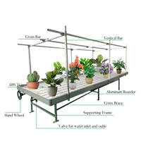 Table de culture verticale hydroponique roulante 4x8 pieds, réglable, écologique, gain de place, pour serre agricole, maison et jardin