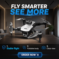 (Nouveau) Drone S2S 4K Professionnel HD Double Caméra Brushless avec Évitement d'Obstacles, Photographie Aérienne FPV, APP/WiFi, Quadricoptère Pliable