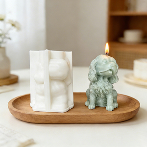 Molde de Silicona con Forma de Cachorro de Orejas Largas con Lengua Fuera <span class=keywords><strong>para</strong></span> Hacer <span class=keywords><strong>Velas</strong></span> Aromáticas, Jabones, Yeso, Resina y Manualidades - Product Image 6