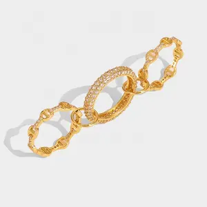 Groothandel Mode Licht Luxe Messing Gegalvaniseerd 18 Goud Met Zirkoon Multi-Layer Stapelen Ringen Universele Sieraden Op Maat