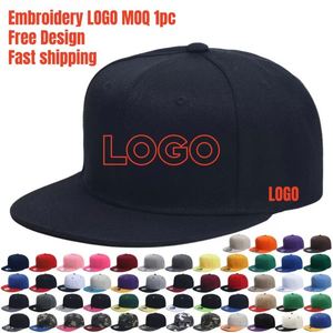 Gorra de Béisbol Clásica Punk Hip-Hop con Logotipo Bordado Personalizado, Gorra de Visera Plana de Algodón y Poliéster Ajustable con Cierre a Presión para Hombre y Mujer - Product Image 2