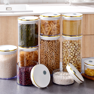 Round Transparent <strong>Skinny</strong> Storage Container Clear Plastic Food Storage Jar with Lid for Spaghetti <strong>Pasta</strong> and Dry Goods - Product Image 5