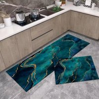 Alfombrillas de Cocina y Puerta Modernas, Lavables, Resistentes, Cómodas, Duraderas, de Terciopelo Cristal, Impermeables y Únicas, al por Mayor