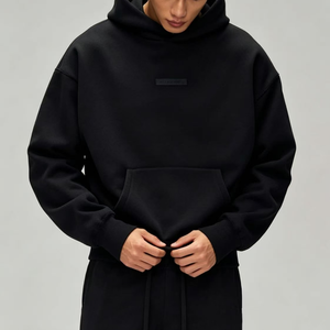 Sudadera con capucha de invierno para hombre, talla grande, estilo urbano, personalizada, con patchwork, gruesa, cálida, tipo jersey, oversize - Product Image 4