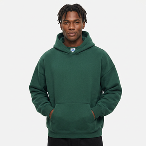 Sudadera con capucha personalizada al por mayor para hombre, 500 g/m², forro polar, teñida en su propio color, para colecciones de marcas de ropa urbana estadounidenses. - Product Image 4