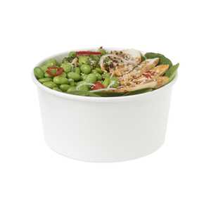 Cuencos de papel Kraft de color blanco o marrón personalizados, ensaladera desechable, cuenco de papel redondo al por mayor - Product Image 2