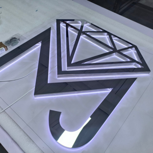 Tùy chỉnh 3D <span class=keywords><strong>LED</strong></span> chiếu sáng Acrylic biểu tượng Đăng ngoài trời công ty quảng cáo ánh sáng điện tử dấu hiệu cho văn phòng kinh doanh biến áp - Product Image 1