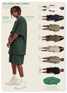 S3020 Custom Logo Brand Essentials Summer 100% Cotton 425gsm Plain FOG Terry Knit <b>Mens</b> Running Cargo Sweat <b>Shorts</b> <b>for</b> Man - Product Image 4