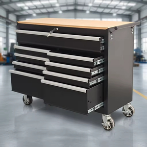 Heavy Duty 9-Drawer Mobile <b>Tool</b> <b>Cabinet</b> with Wheels and Workbench for Garage Workshop OEM - Product Image 3