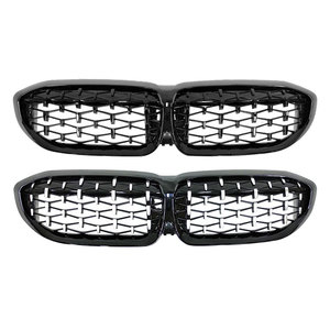 Nouvelles grilles de pare-chocs avant ABS noir brillant diamant haute performance pour Série 3 G20 Style 2019-2022 - Product Image 1
