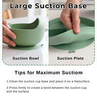 Assiettes en silicone incassables de 9 pouces, contrôle des portions, ensemble d'assiettes divisées réutilisables, sans BPA, compatibles micro-ondes et lave-vaisselle