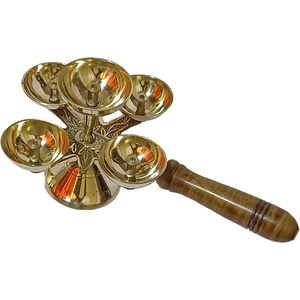 Parijat โคมไฟน้ำมันสีทองงานหัตถกรรมทำมืออินเดีย Puja Diya สำหรับ Diwali pooja 10x4.5นิ้วบทความวัตถุประสงค์ akhand" - Product Image 2