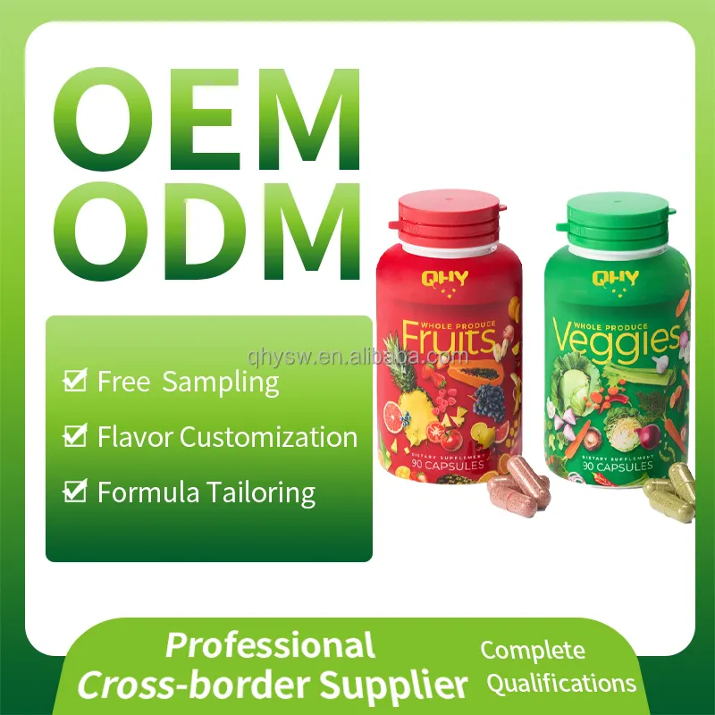 OEM ODM Booster Immune capsule di vitamine per la forza del corpo integratore a base di erbe frutta e verdura integratori capsule