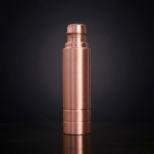 Bouteille d'eau en métal isotherme portable, anti-fuite, écologique, en cuivre, à imprimé floral moderne, personnalisable pour le bureau, les voyages et les affaires - Product Image 1
