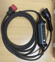 Chargeur de voiture électrique portable rapide JET New Type2 32A 22kW 380V Schuko Cee rouge bleu pour la maison