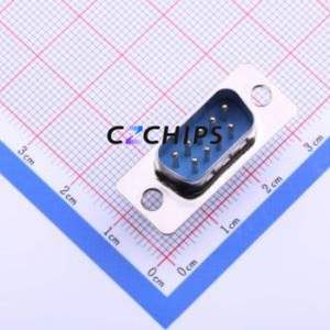 D-DMS009PM-A000 D-Sub/VGA Connector Through hole Component (THT) Connector Standard D-Sub Male 9P Through Hole - Product Image 1