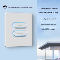 Interrupteur intelligent connecté à l'application Mi Home, version PC Zero-Fire, avec commande vocale et télécommande, sans prises AC -qc0021